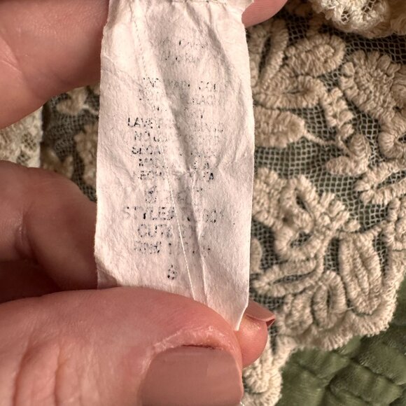 Vtg ISSI Y2K Top Womens M Lace Cami Sheer Feminine Boho Chic Lolita Coquette - Picture 4 of 8